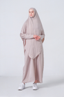 Syafiqah Abaya Set - Ash Grey