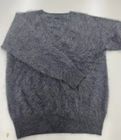 Washed hairy cashmere V-neck pullover