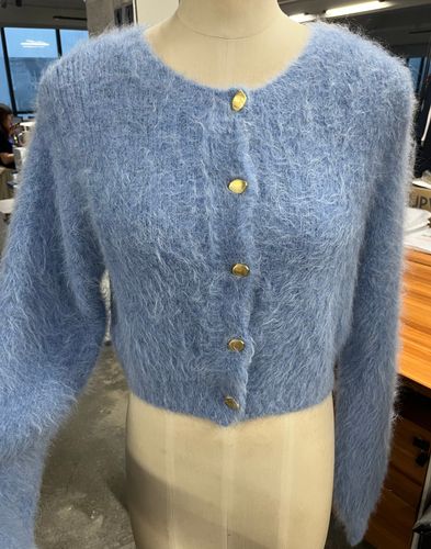 Alpaca hairy cardigan