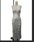 Sequin Twist Front Maxi Dress