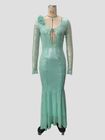 Sequin Twist Front Maxi Dress