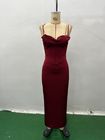Bonded Corset Satin Midi Dress