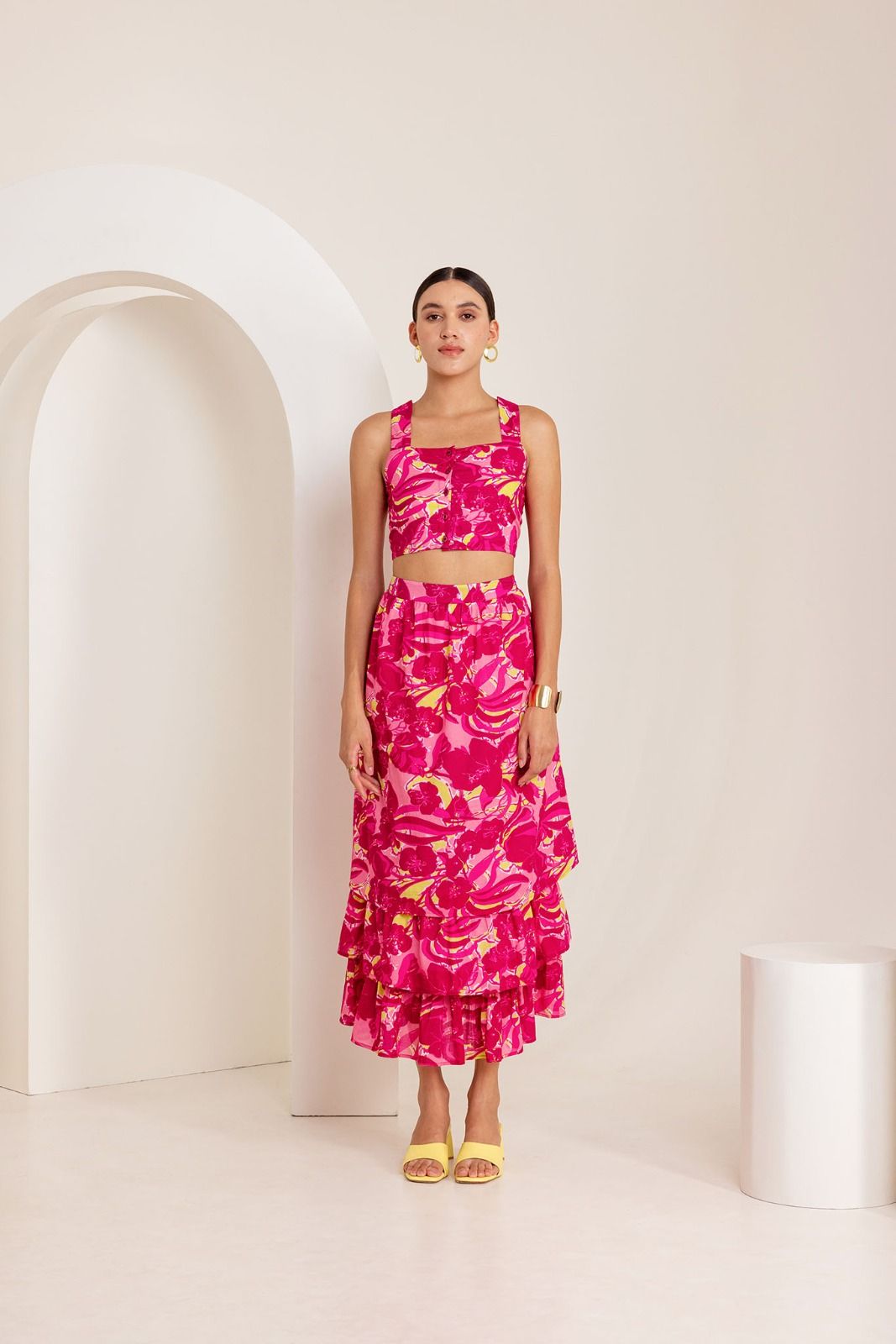 Vibrant floral digital print co-ord set