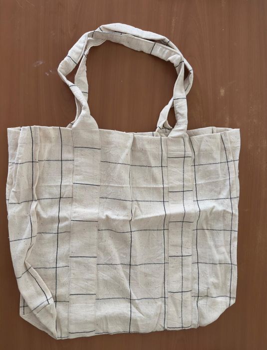 leather bags and Handwoven home linen