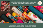 Printed Fabrics – Digitally Designed Rayon, Viscose & Cotton Prints