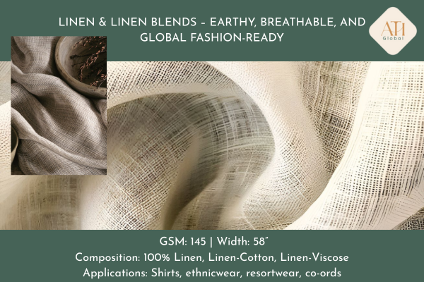Linen & Linen Blends – Earthy, Breathable, and Global Fashion-Ready