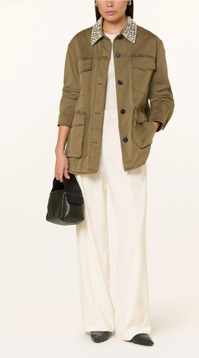 Garment Dye field jacket with beading
