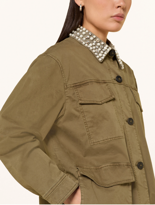 Garment Dye field jacket with beading