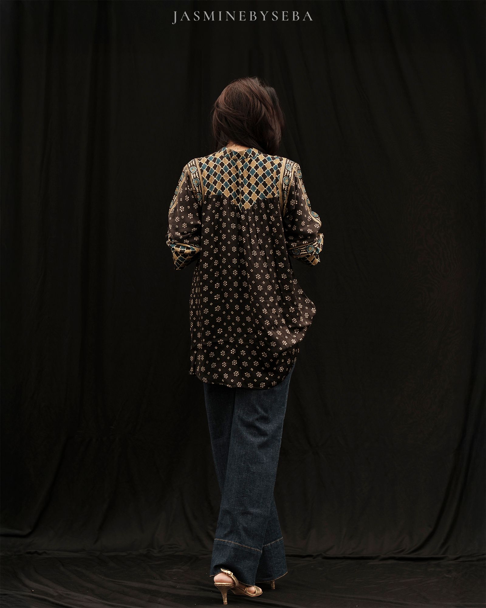 AJRAKH hand crafted silk tunic