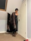 Ajrakh handcrafted velvet scarf