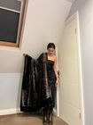 Ajrakh handcrafted velvet scarf