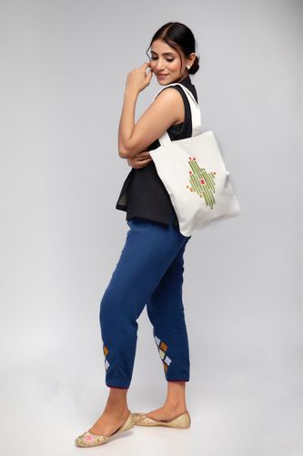 Hand Embroidered Tote Bag