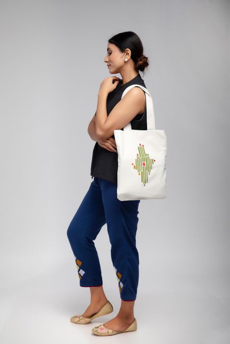 Hand Embroidered Tote Bag