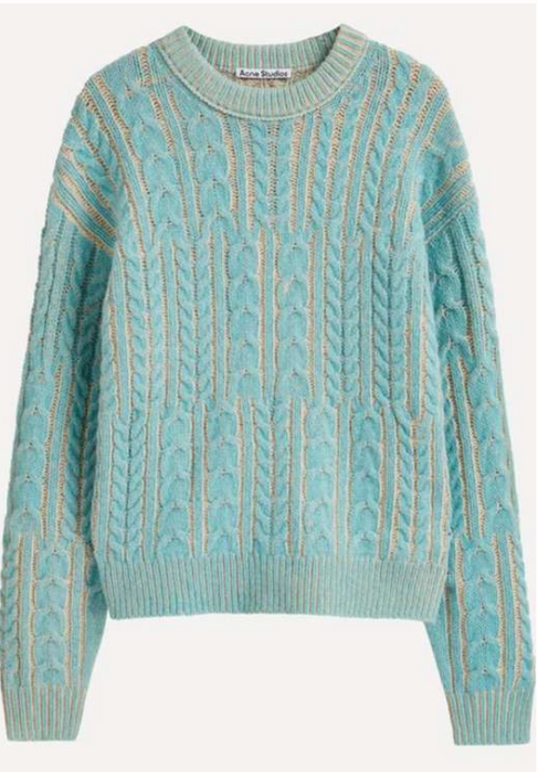 Washed printed knitwear