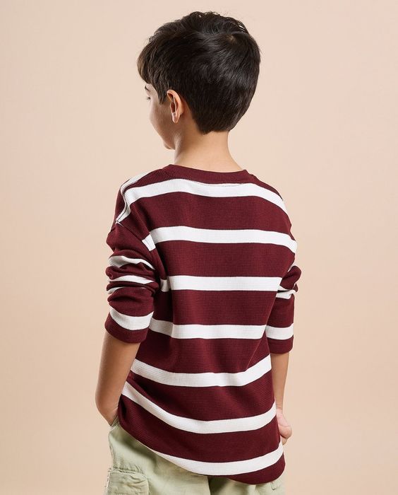 Kids Boy's Full Sleeve Stripes T-Shirt