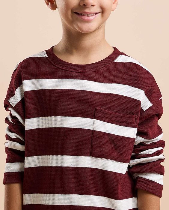 Kids Boy's Full Sleeve Stripes T-Shirt
