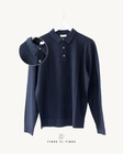 Post-consumer Knitted long sleeve polo