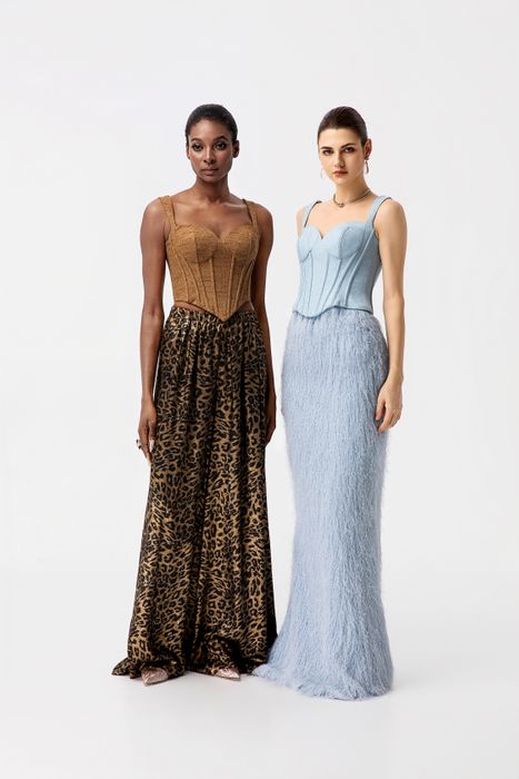 Jessie Q 2026: Light Blue Feather Mermaid Gown