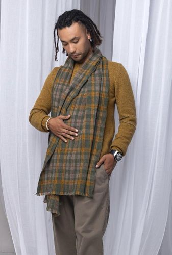 Scarf Rin Crinkled Plaid