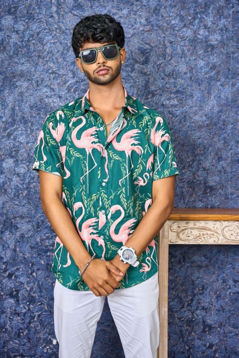 Men Rayon short sleeve Shirts