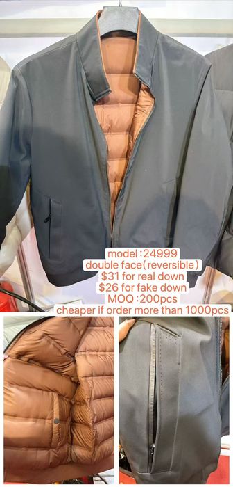 reversible down coat