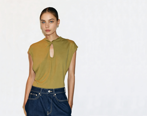 Knoted Short Sleeve Top