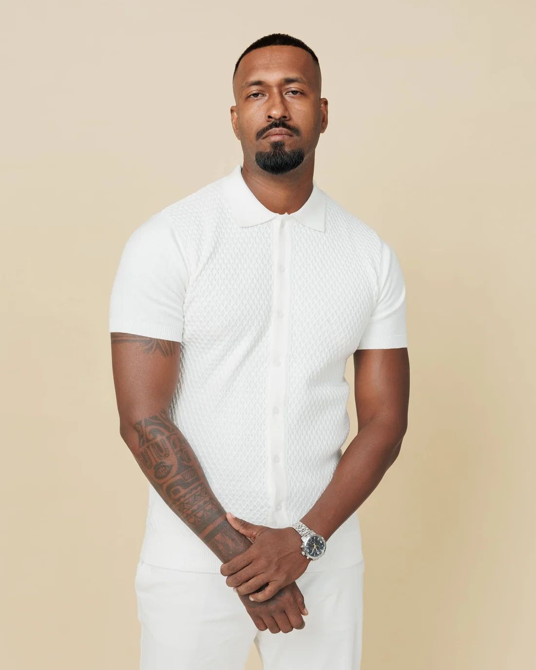 Diamond Weave Heritage Polo – Buttoned Edition