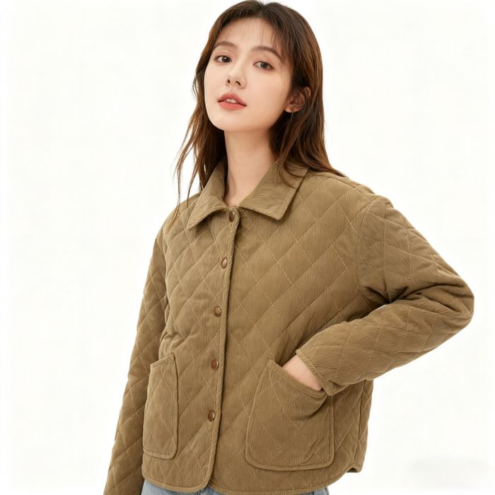 Women's corduroy quilted jacket
