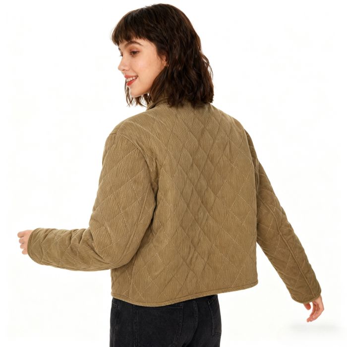 Women's corduroy quilted jacket