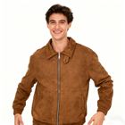 Men's retro suede jacket