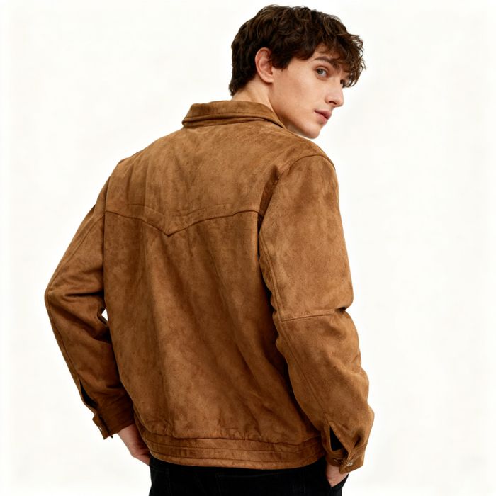 Men's retro suede jacket