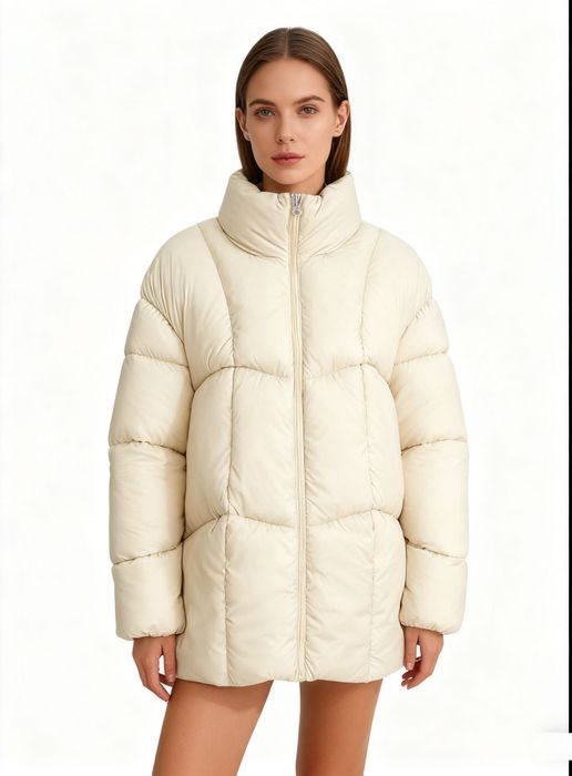 Women's lightweight mid-length cotton-padded jacket