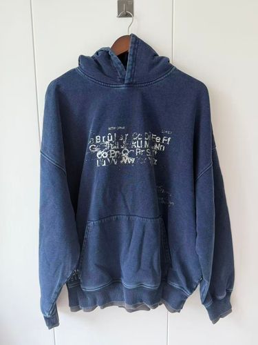 Unsiex streetwear faded wash hoodie