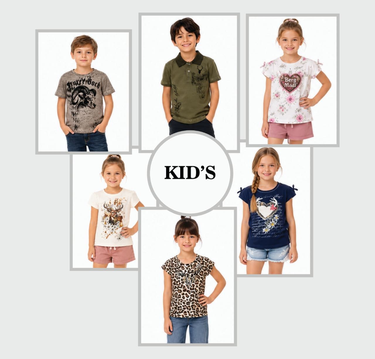 Product categories MENS/LADIES/KIDS
