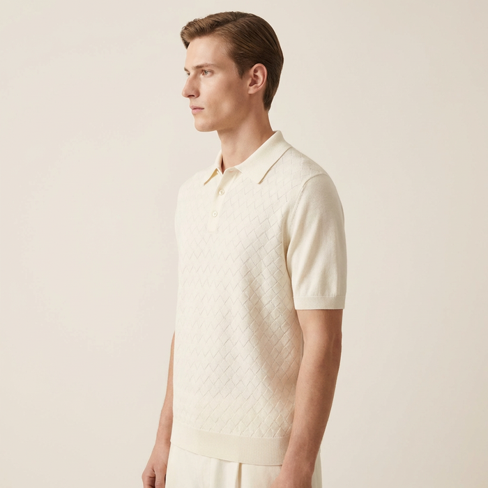 Men's Knitted Polo Shirt