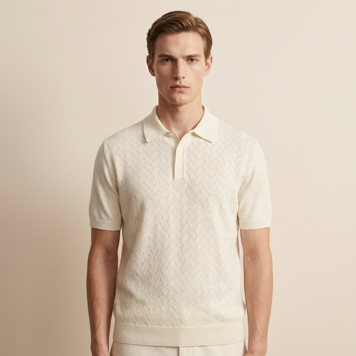 Men's Knitted Polo Shirt