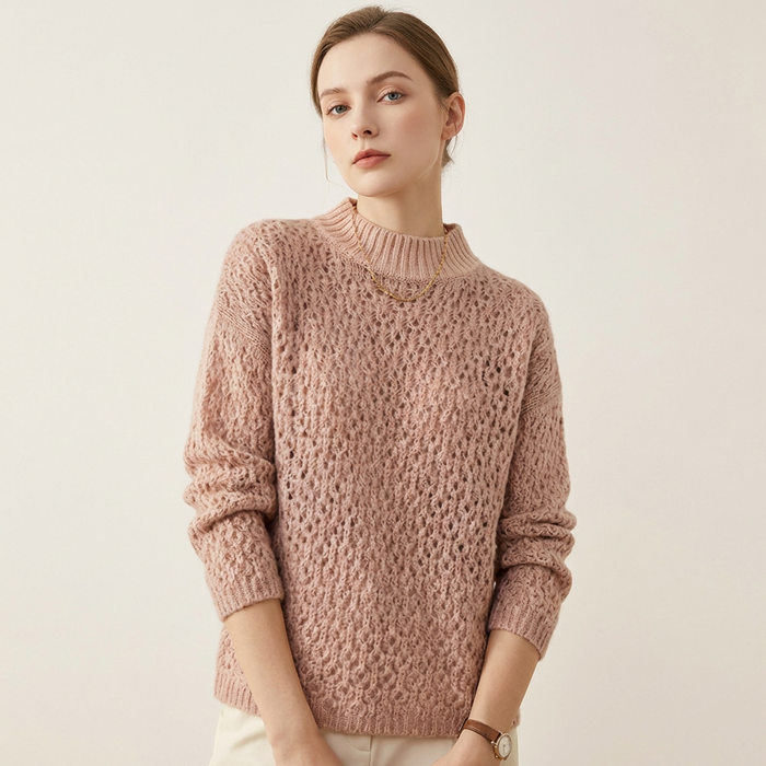 Cashmere Wool Hollow Women's Knitted Sweater