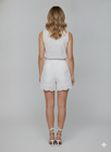 White Broderie Shirt and Scallop Short Set