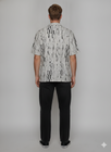 Mono Print Camp Shirt and Black Trouser