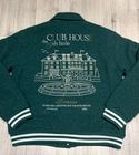 Mens bomber jacket melange loop yarn