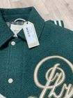 Mens bomber jacket melange loop yarn