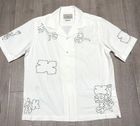 Mens shirts embroidery sand washed