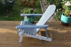 Folding Adirondack Chair 2 Tones Grey - White