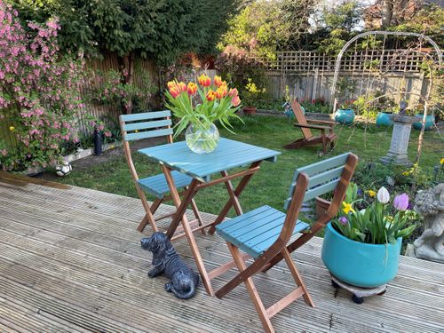 Bistro Set Green - Natural Colour