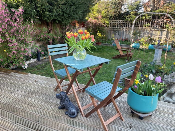 Bistro Set Green - Natural Colour