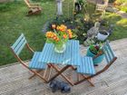 Bistro Set Green - Natural Colour