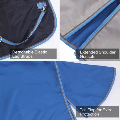 1200 Denier Rip-Stop Turnout Rain Sheet Lightweight Waterproof Breathable Horse Blanket (No Fill)