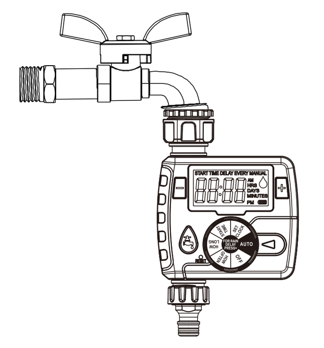 Automatic digital water timer