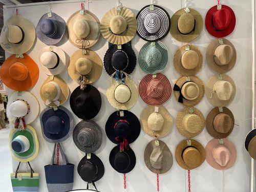 2023's ladies hat beach hat beach bag ribbon hat knitted hat
