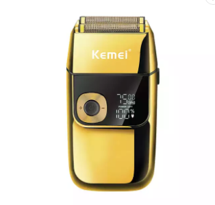 KEMEI KM-2028 Men's Electric Metal Shaver LED Display Adjustable Speed USB Electric Shaver Hair Shavers